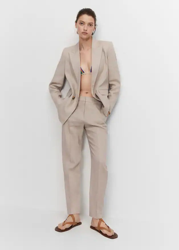 100% linen trousers