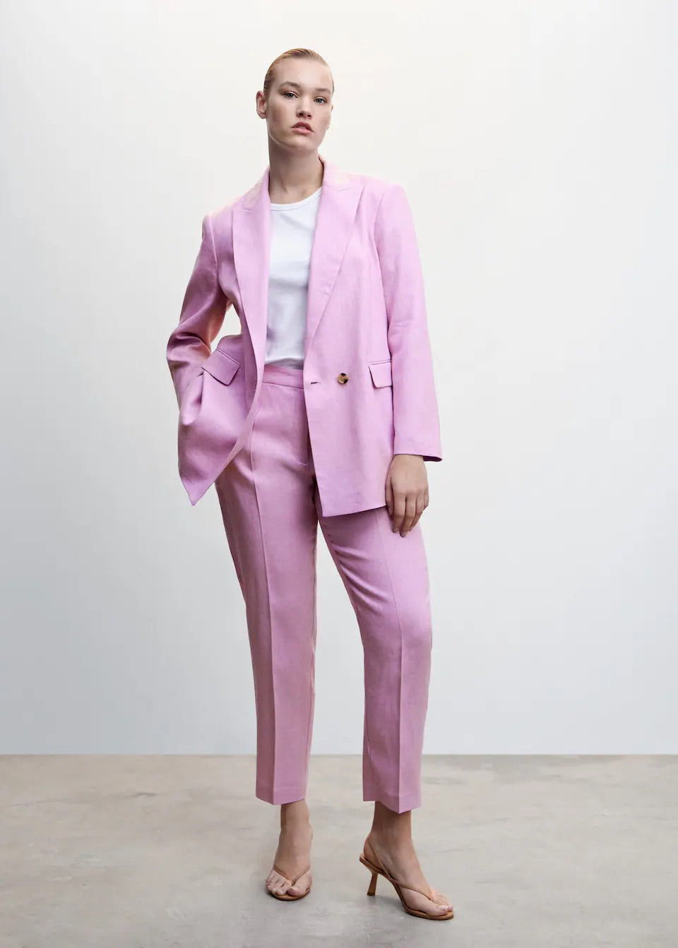 100% linen trousers