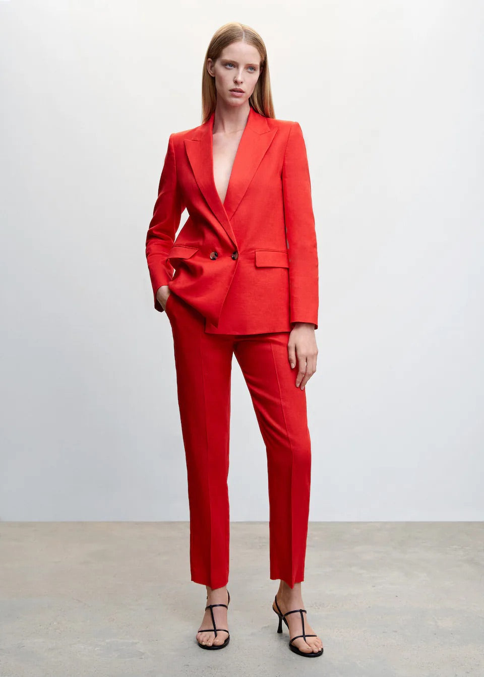 100% linen trousers