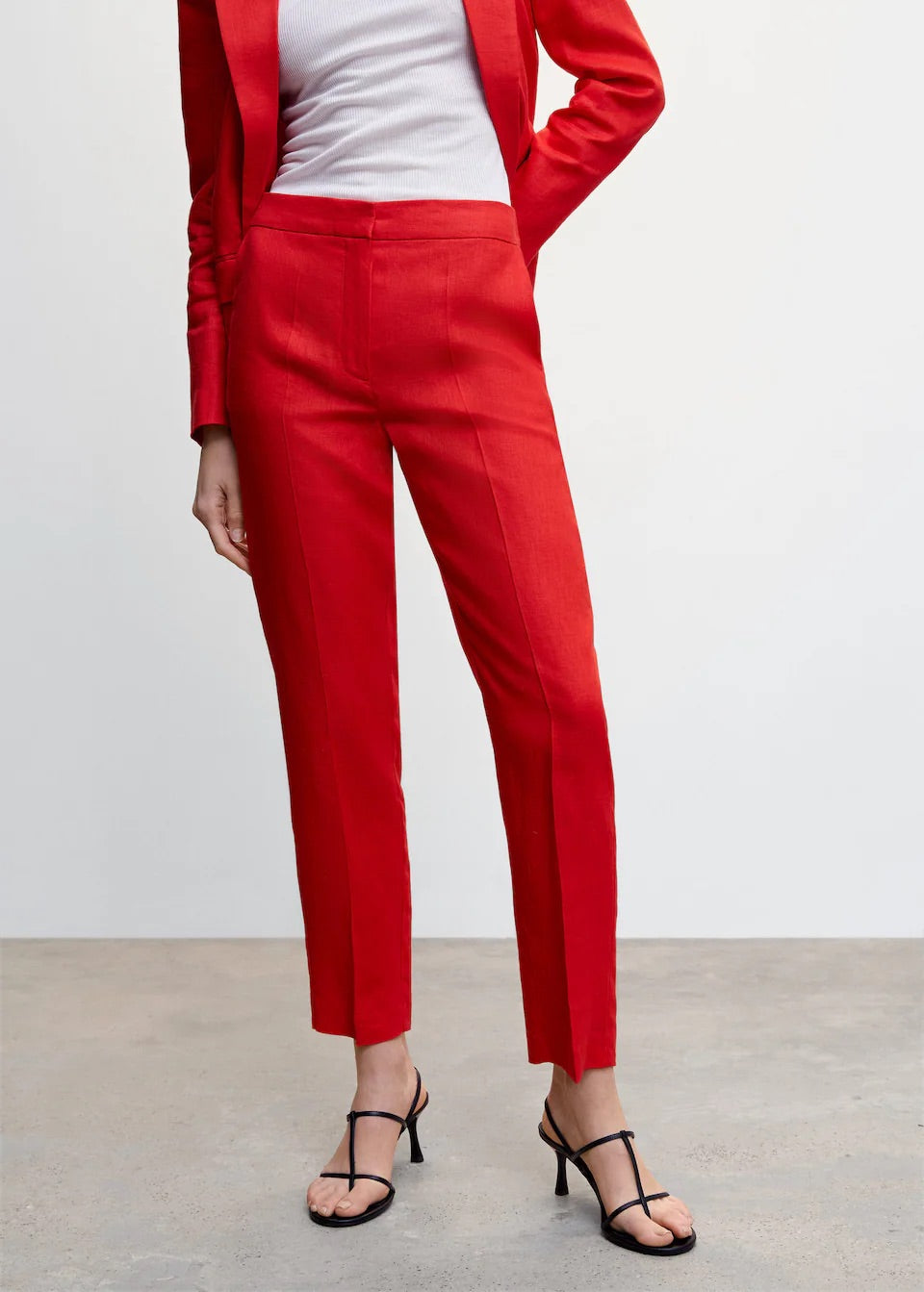 100% linen trousers