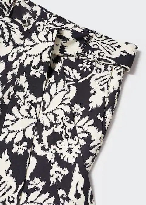 Bow printed trouser