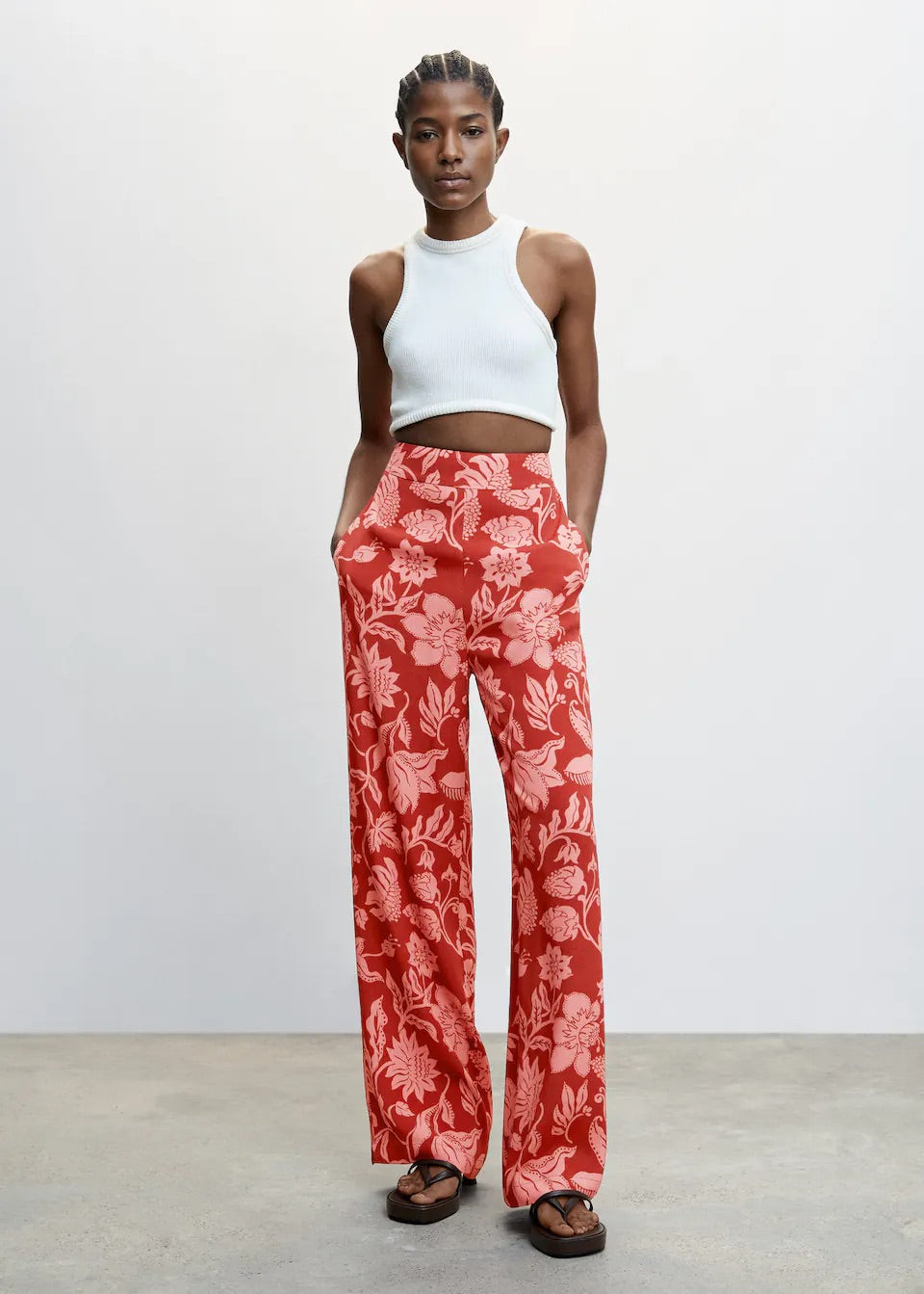 Floral palazzo trousers