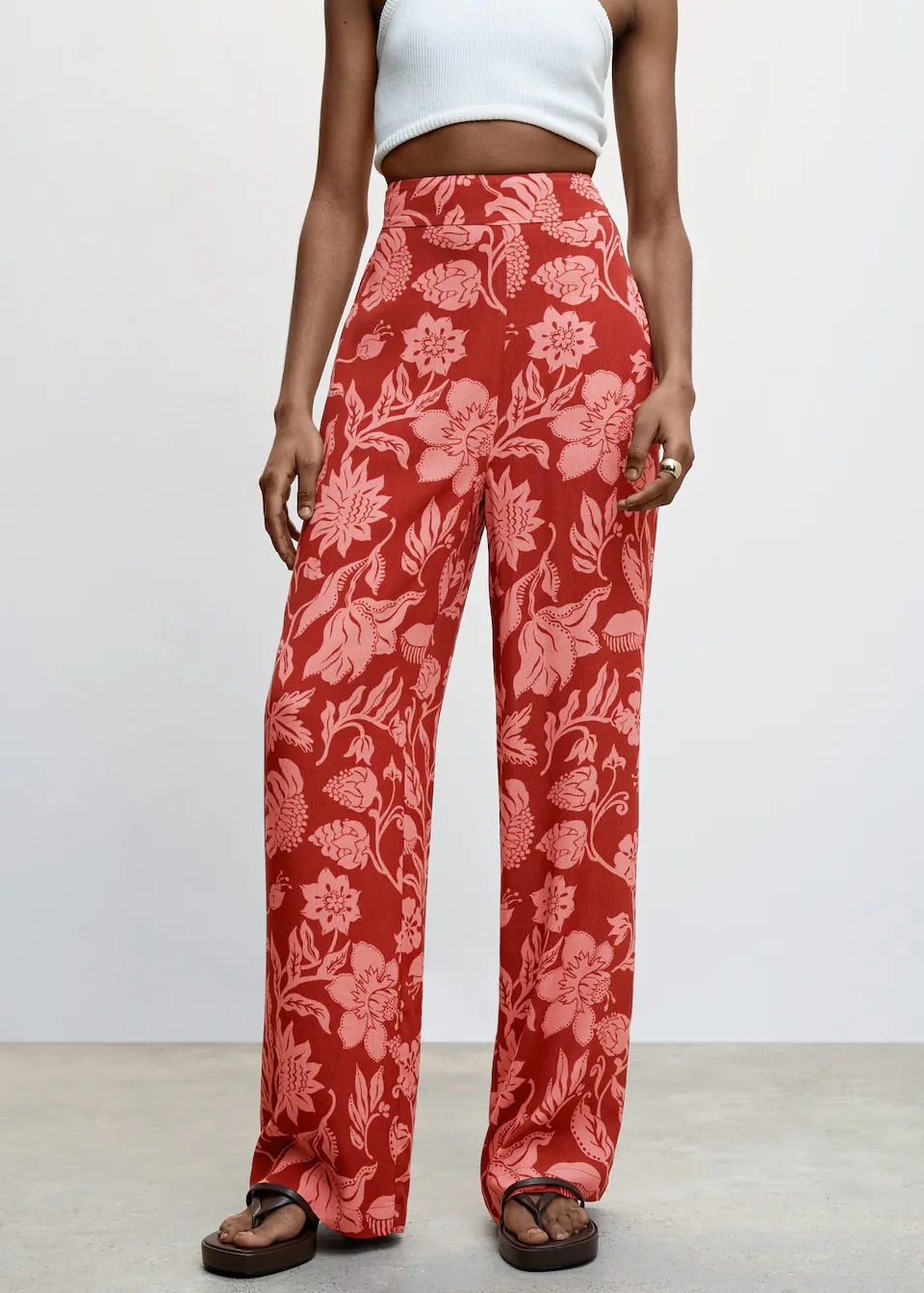 Floral palazzo trousers