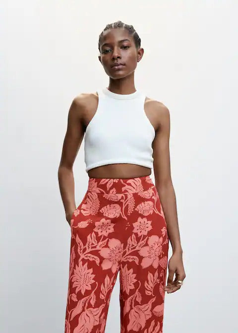 Floral palazzo trousers