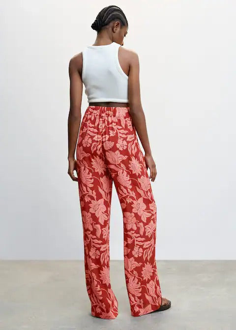 Floral palazzo trousers