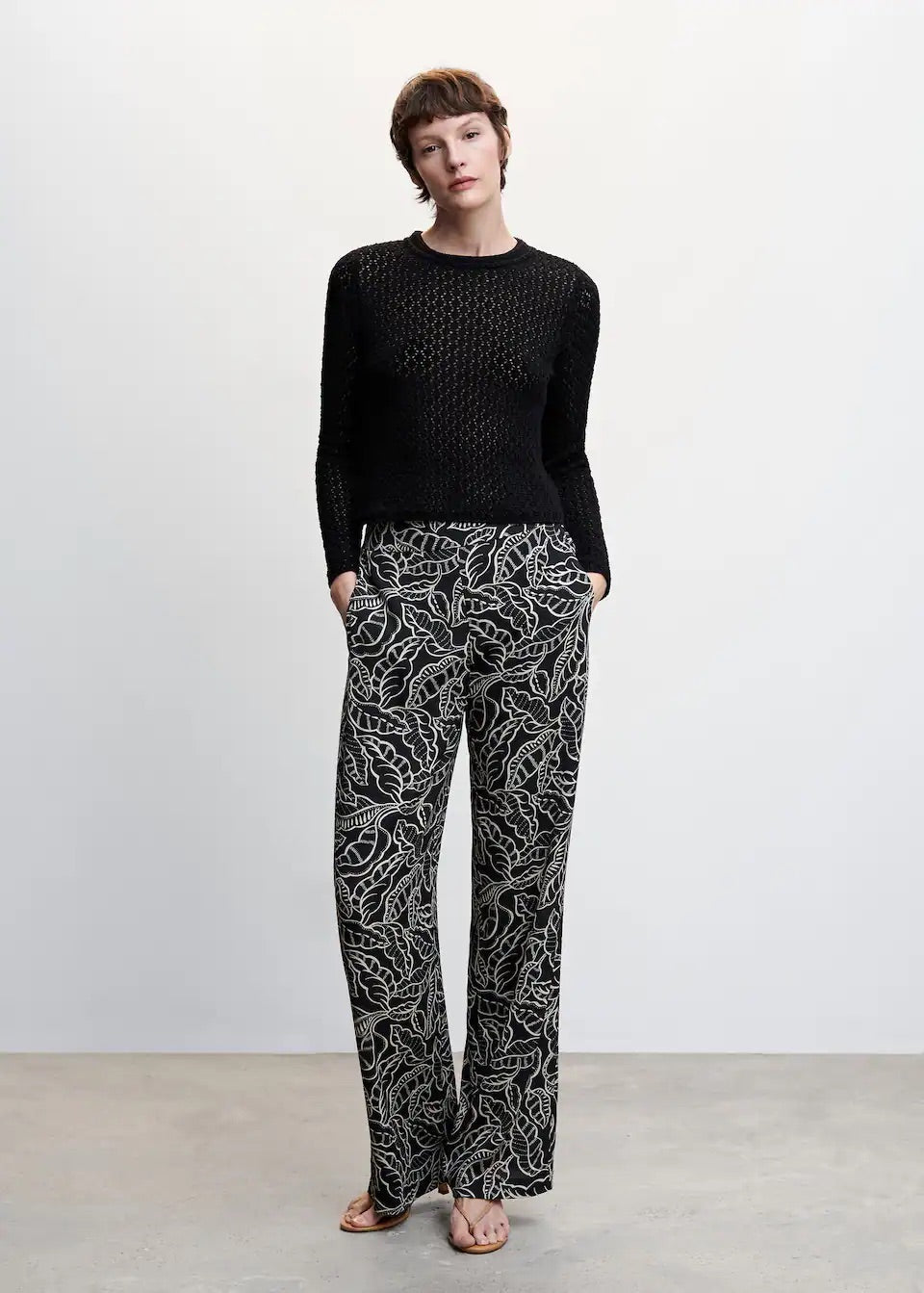 Floral palazzo trousers