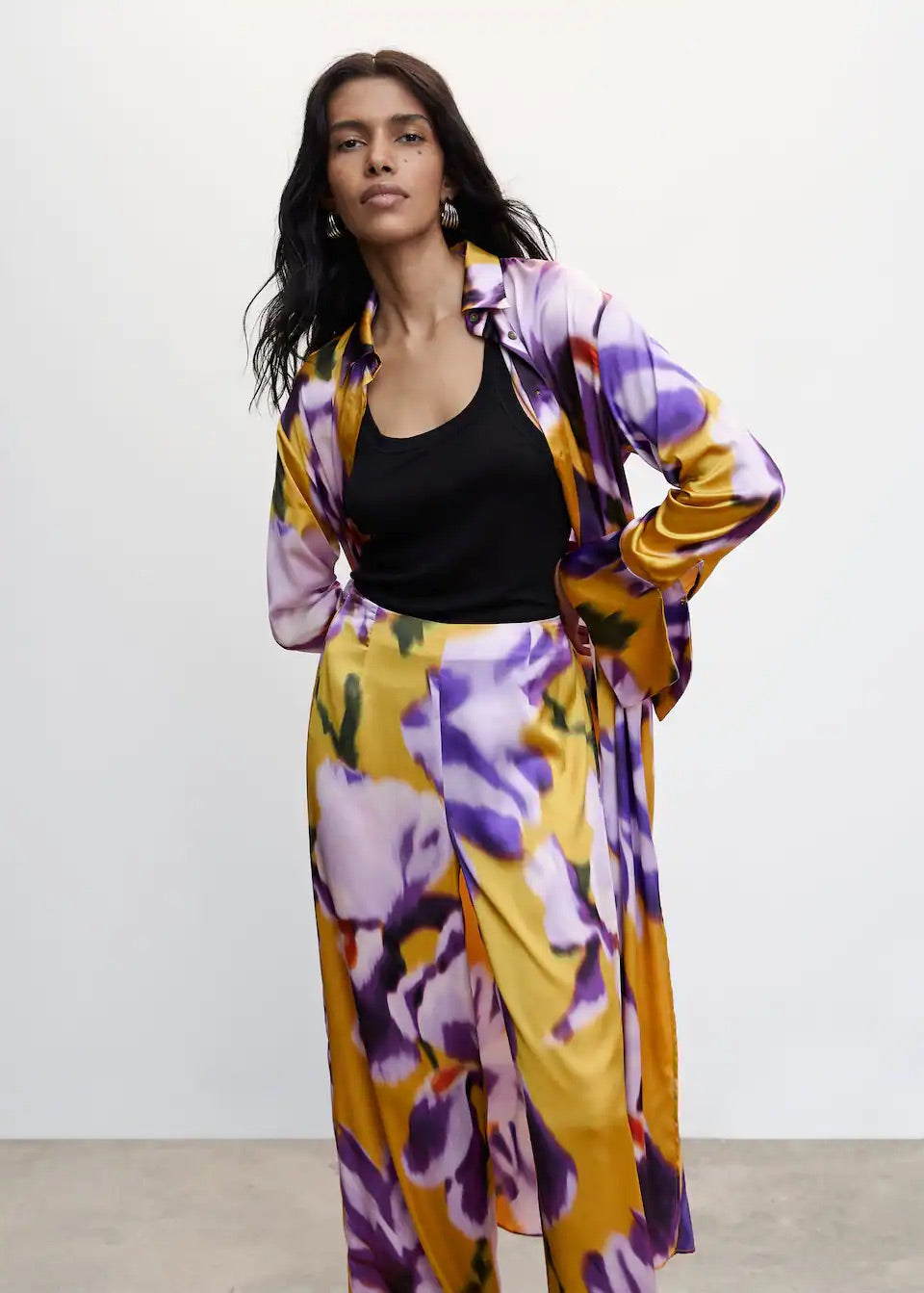 Floral palazzo trousers