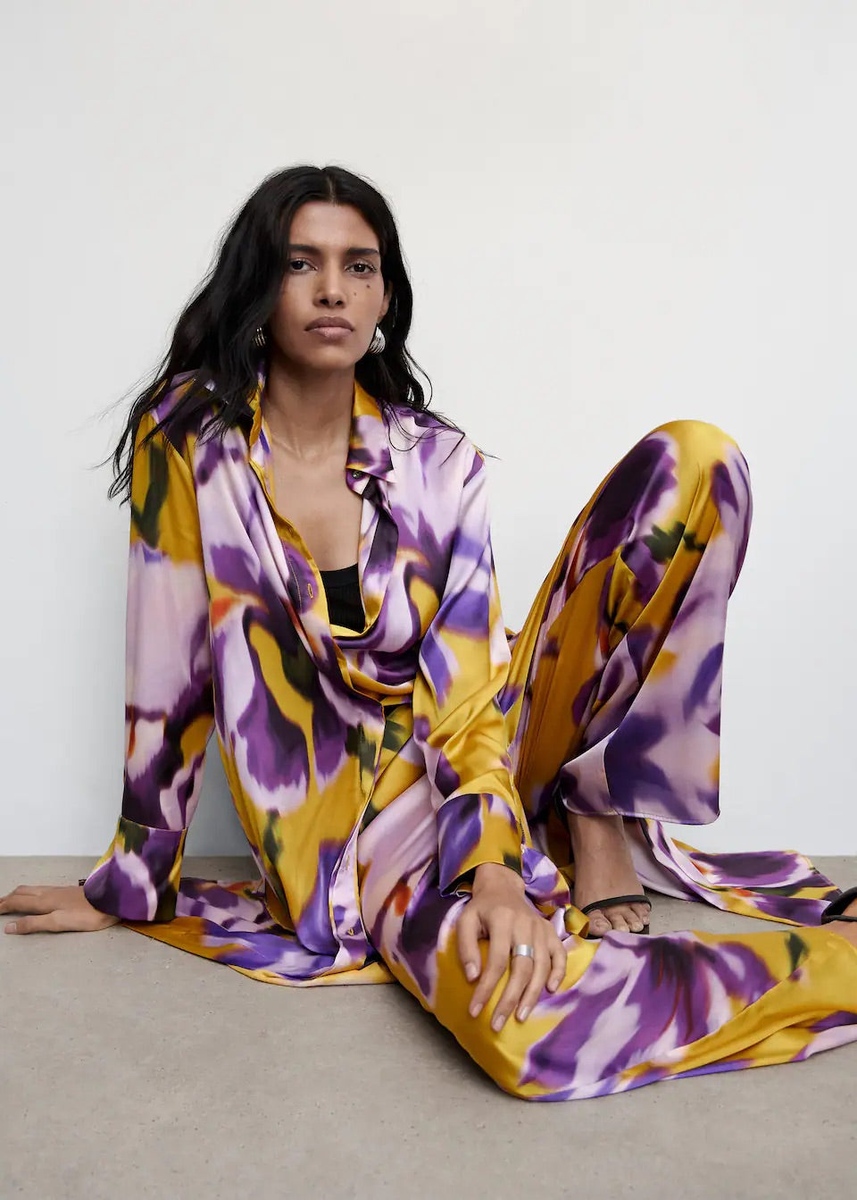 Floral palazzo trousers
