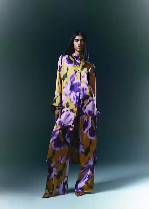 Floral palazzo trousers