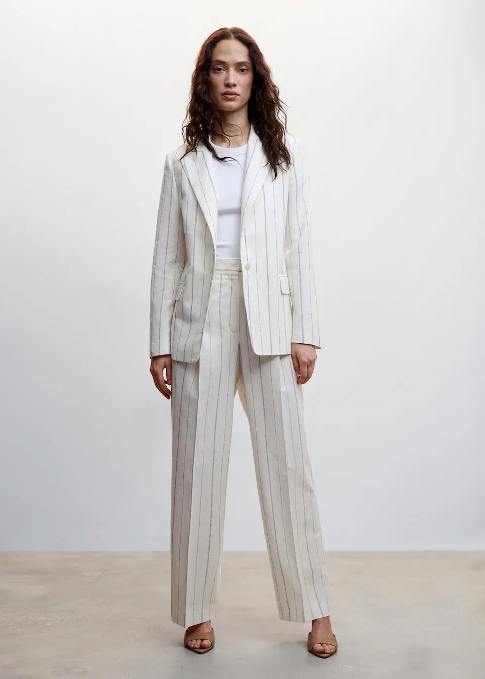Striped suit trousers