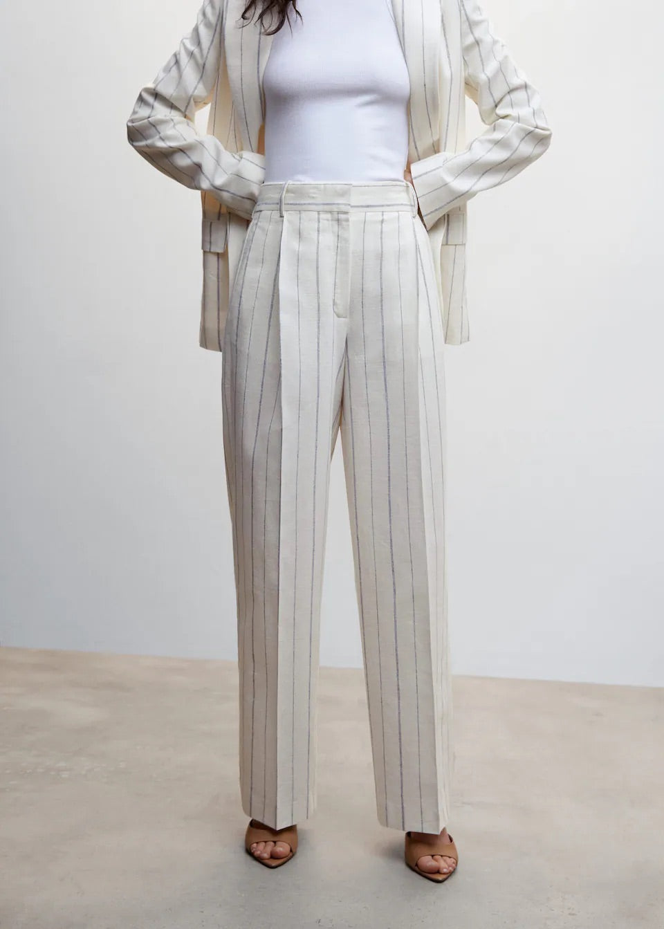 Striped suit trousers