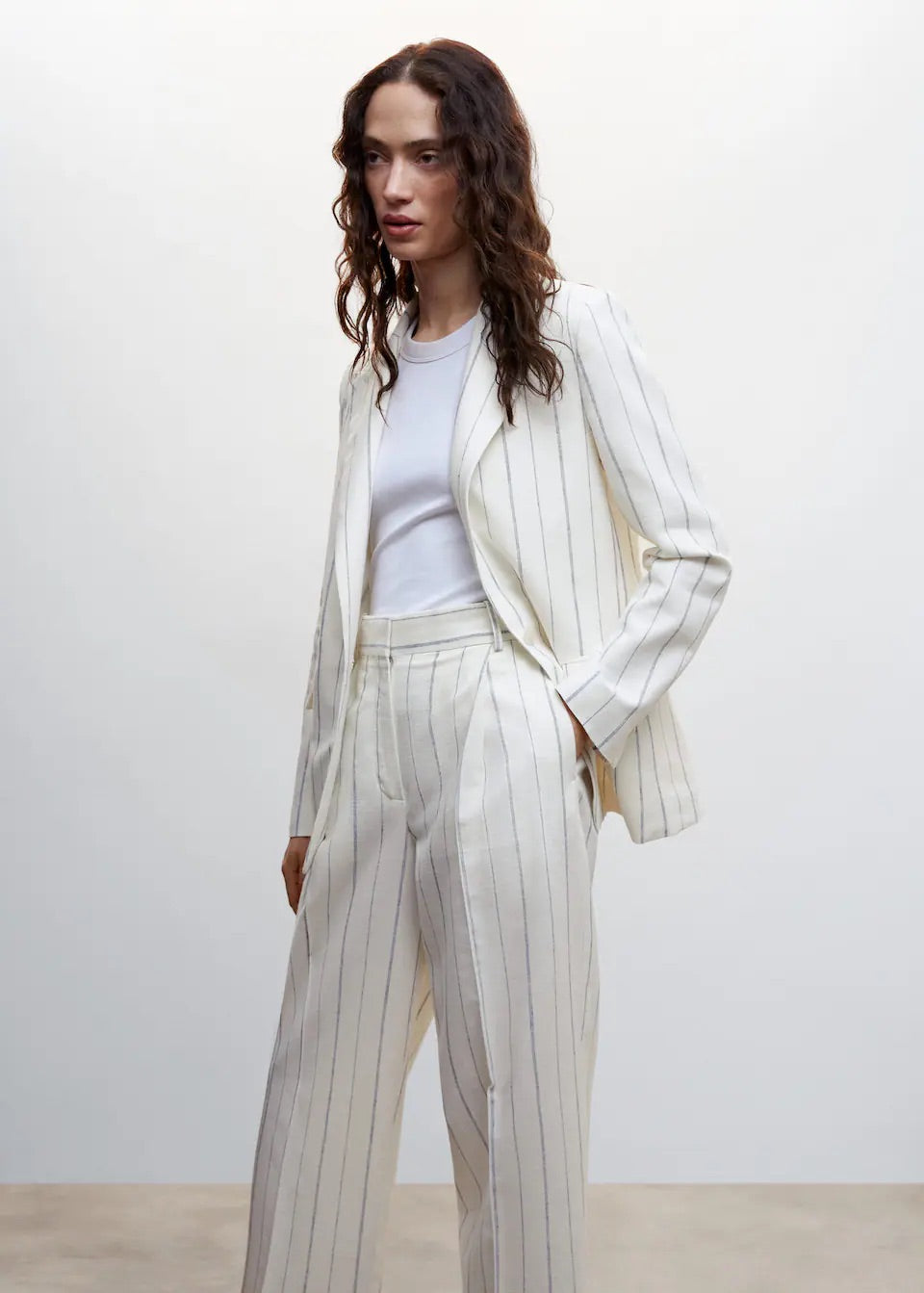 Striped suit trousers