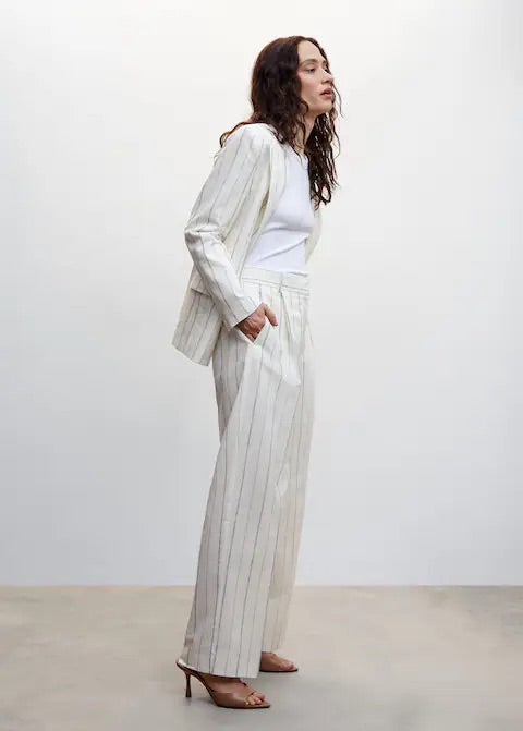 Striped suit trousers