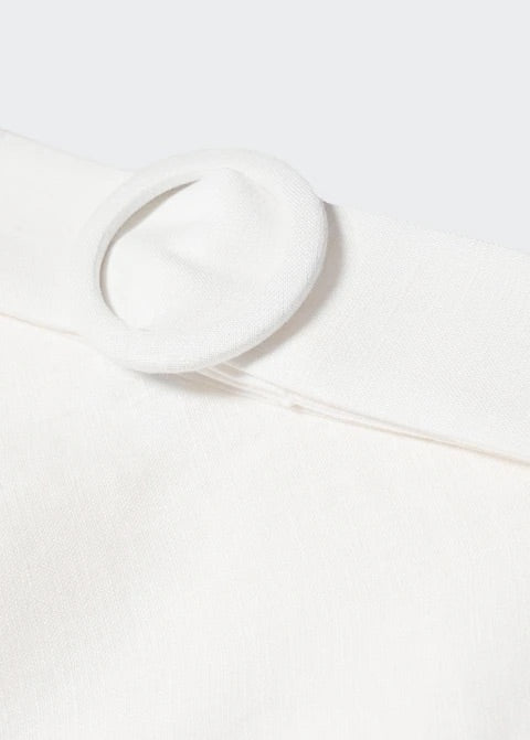 Linen skirt with belt