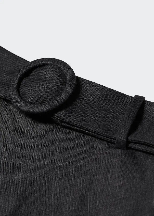 Linen skirt with belt