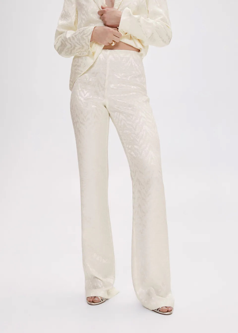 Jacquard suit trousers