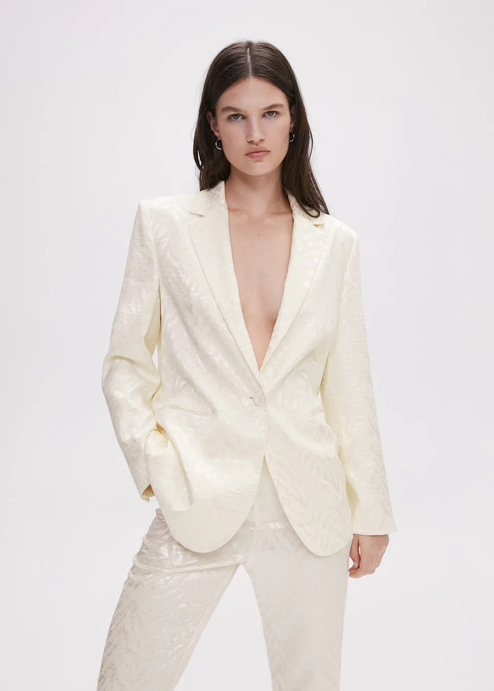 Jacquard suit trousers