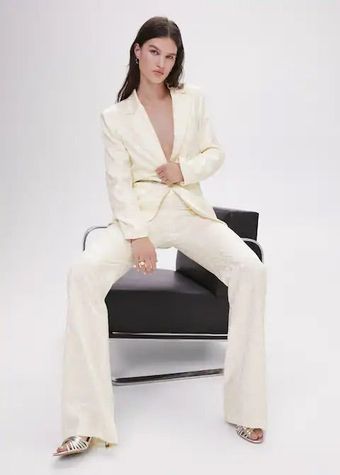 Jacquard suit trousers