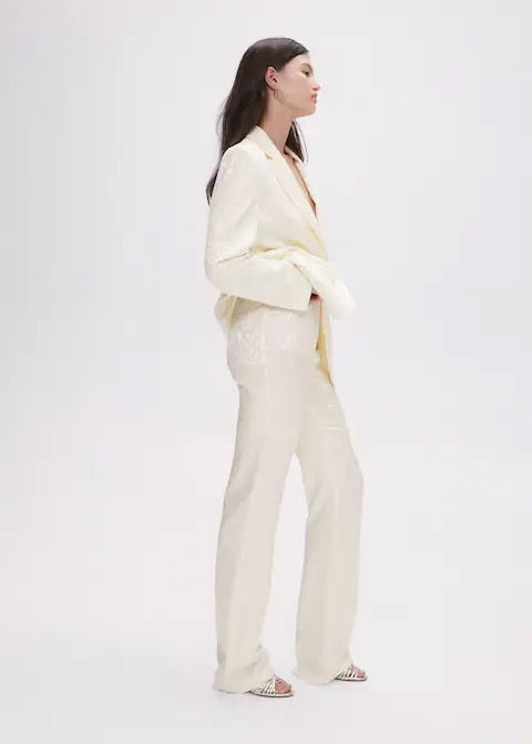 Jacquard suit trousers