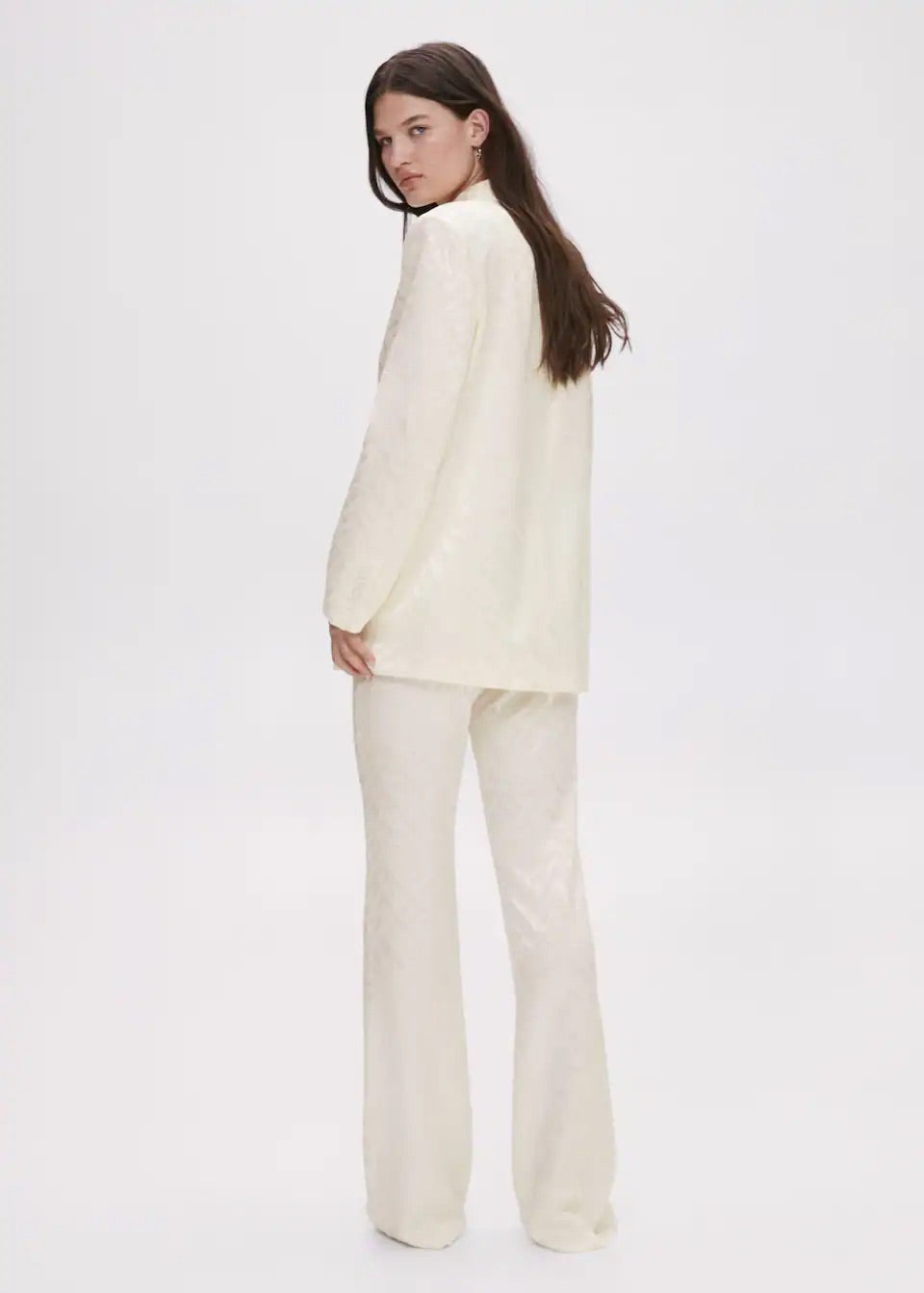 Jacquard suit trousers