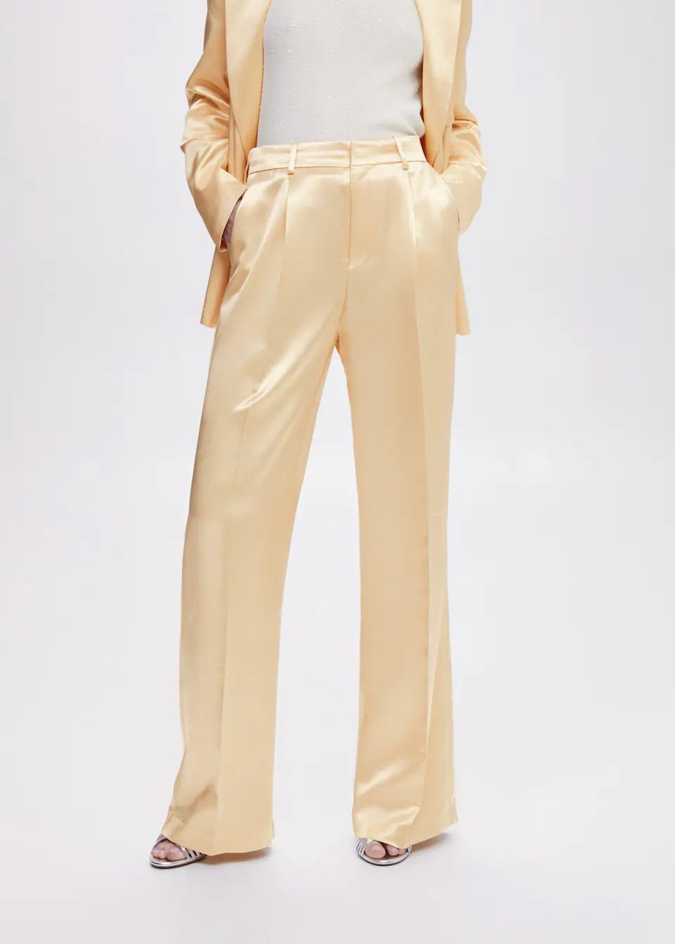 Satin palazzo trousers