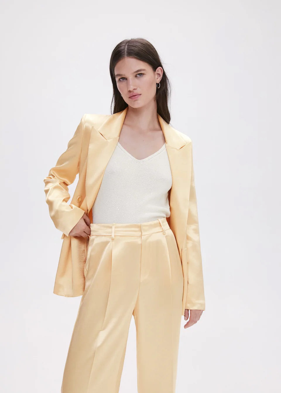 Satin palazzo trousers