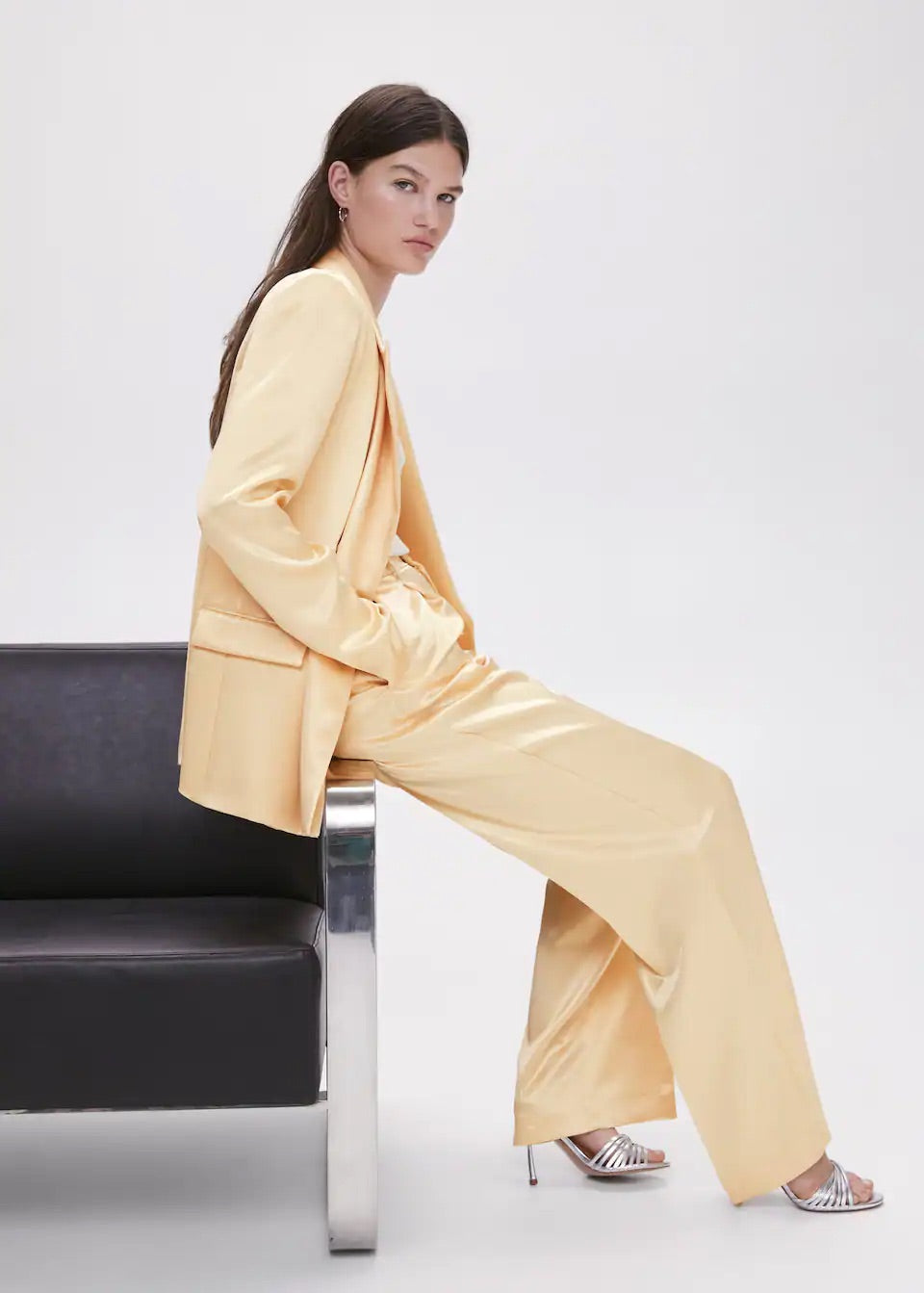 Satin palazzo trousers