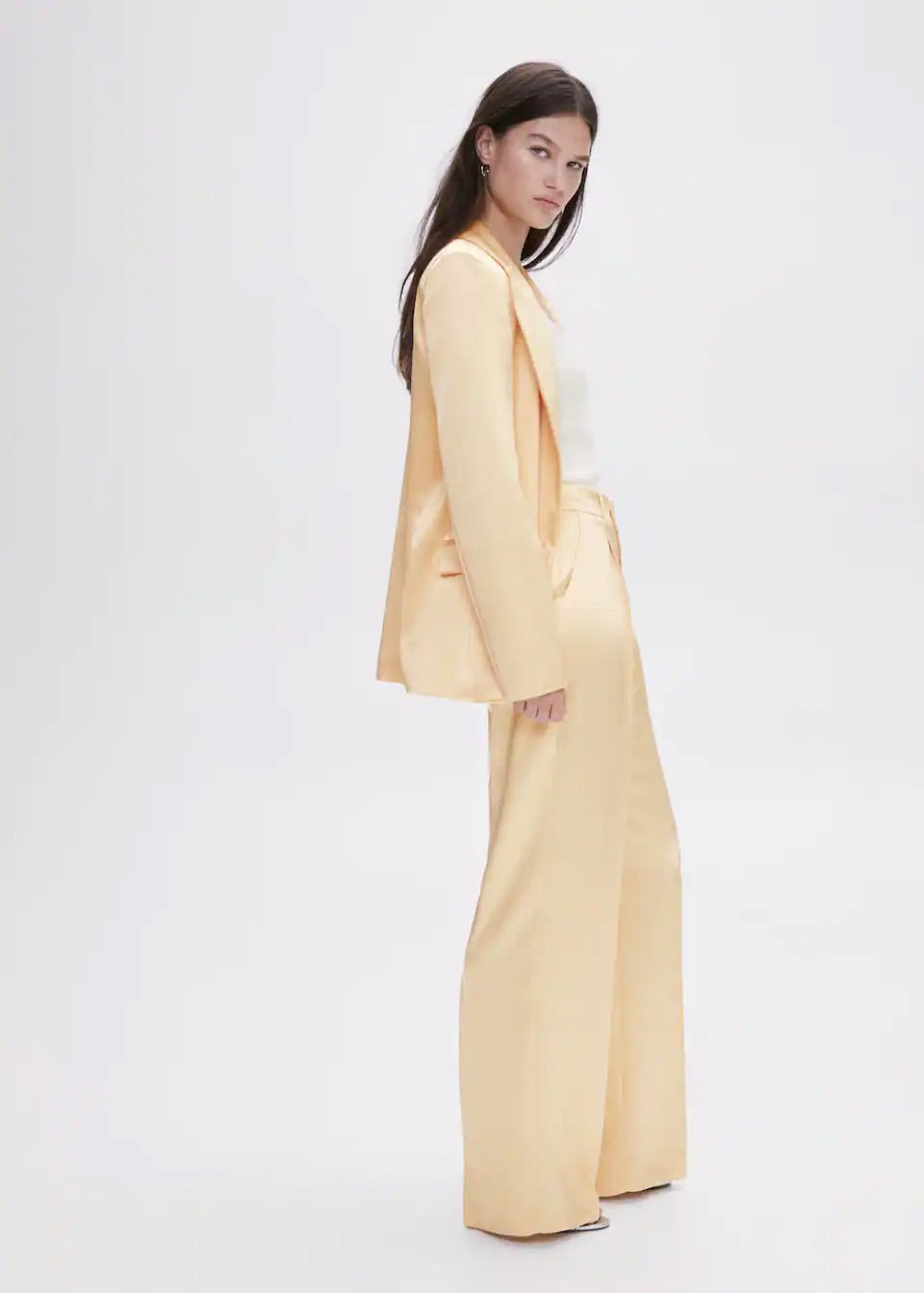 Satin palazzo trousers