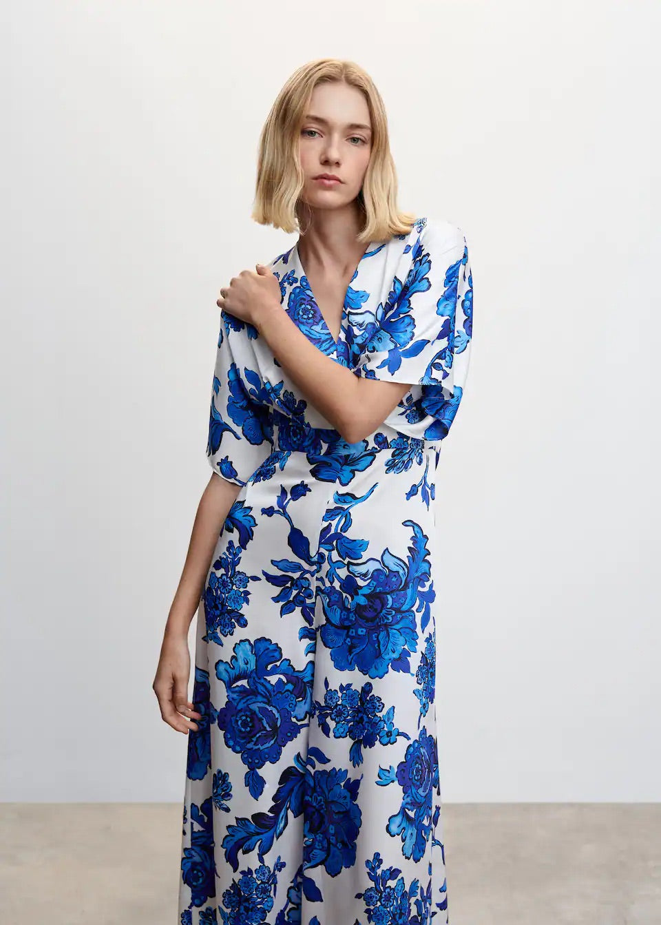 Floral cropped jumpsuit