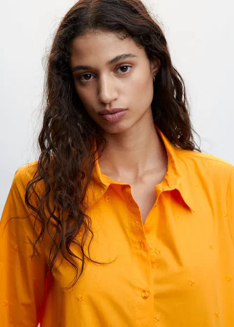 Embroidered flowers shirt