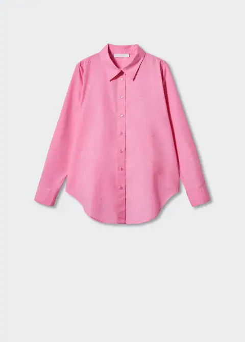 Embroidered flowers shirt