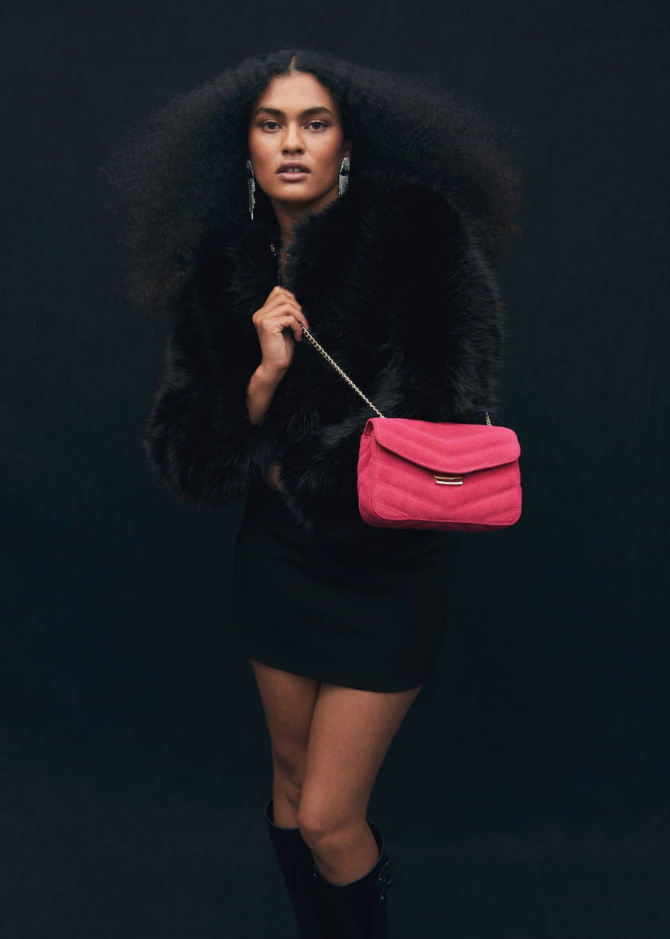 Flap leather bag
