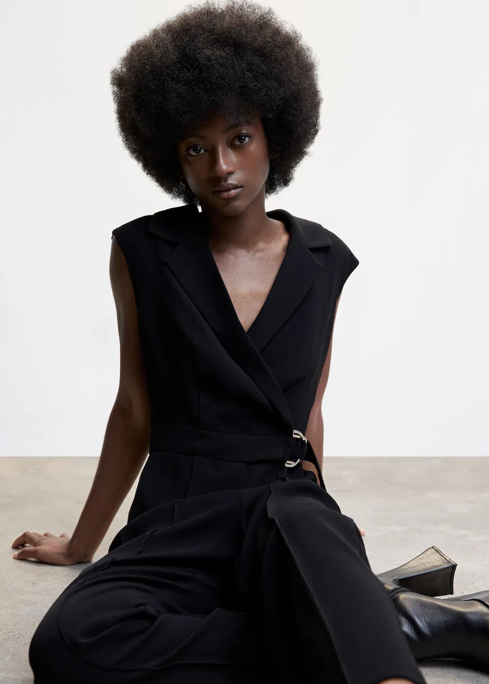 Belt wrap jumpsuit