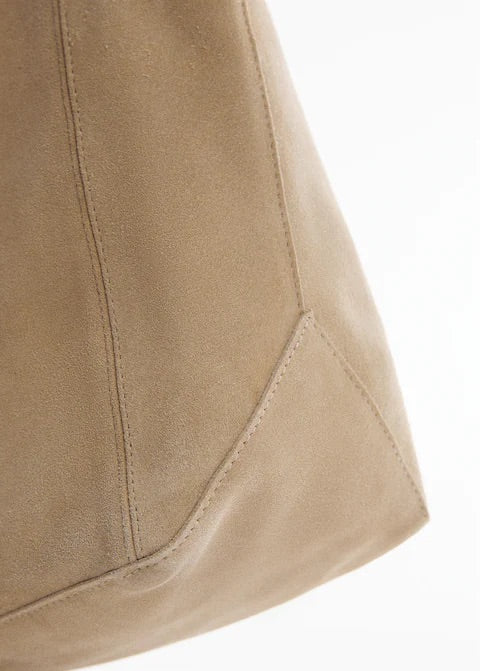 Leather shopper bag