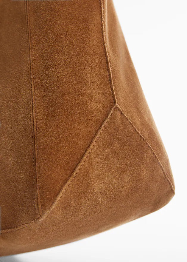 Leather shopper bag