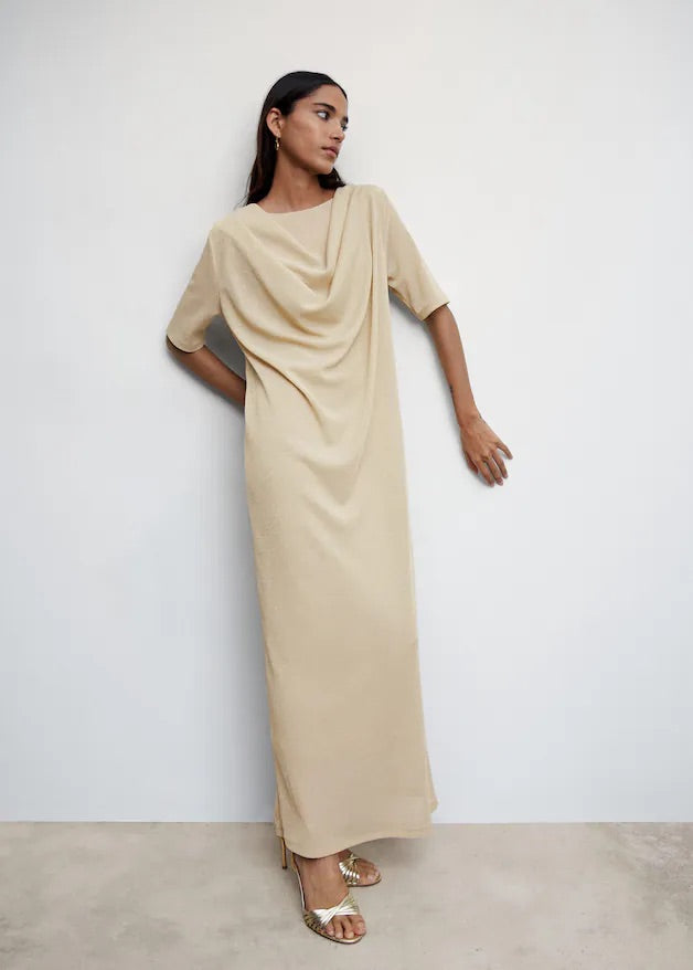 Draped lurex dress
