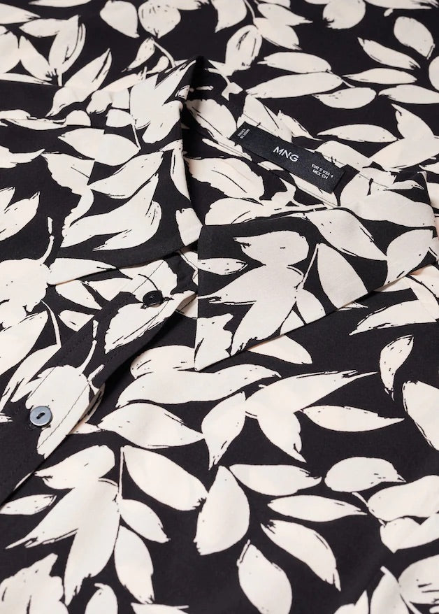 Printed shirt dress