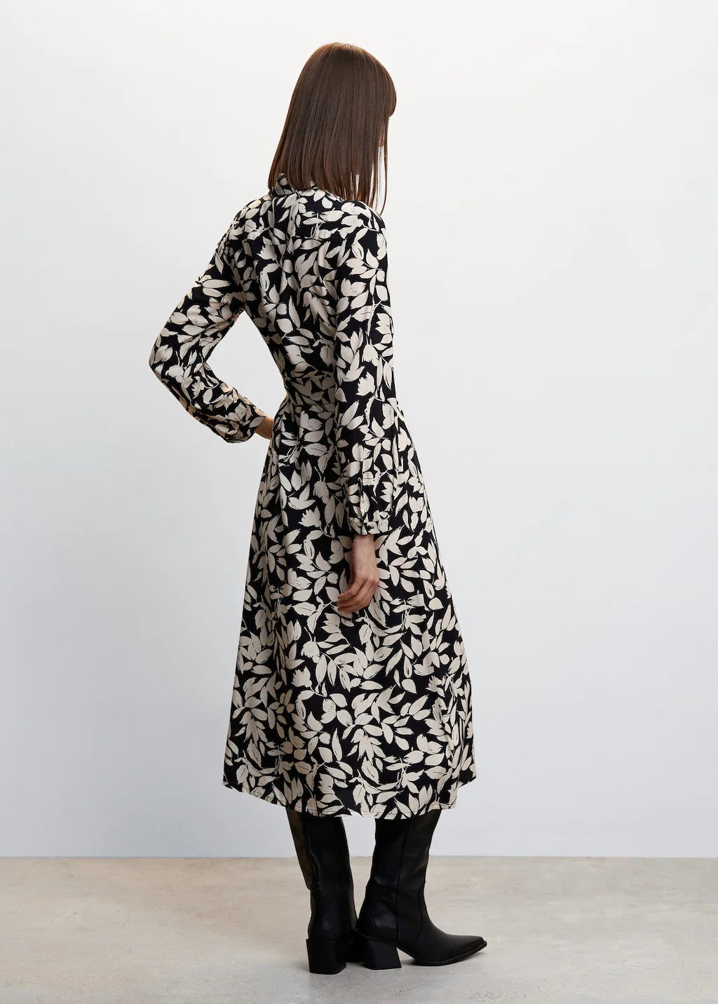 Printed shirt dress