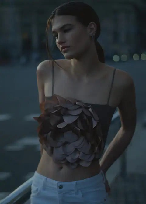 Flower-detail top