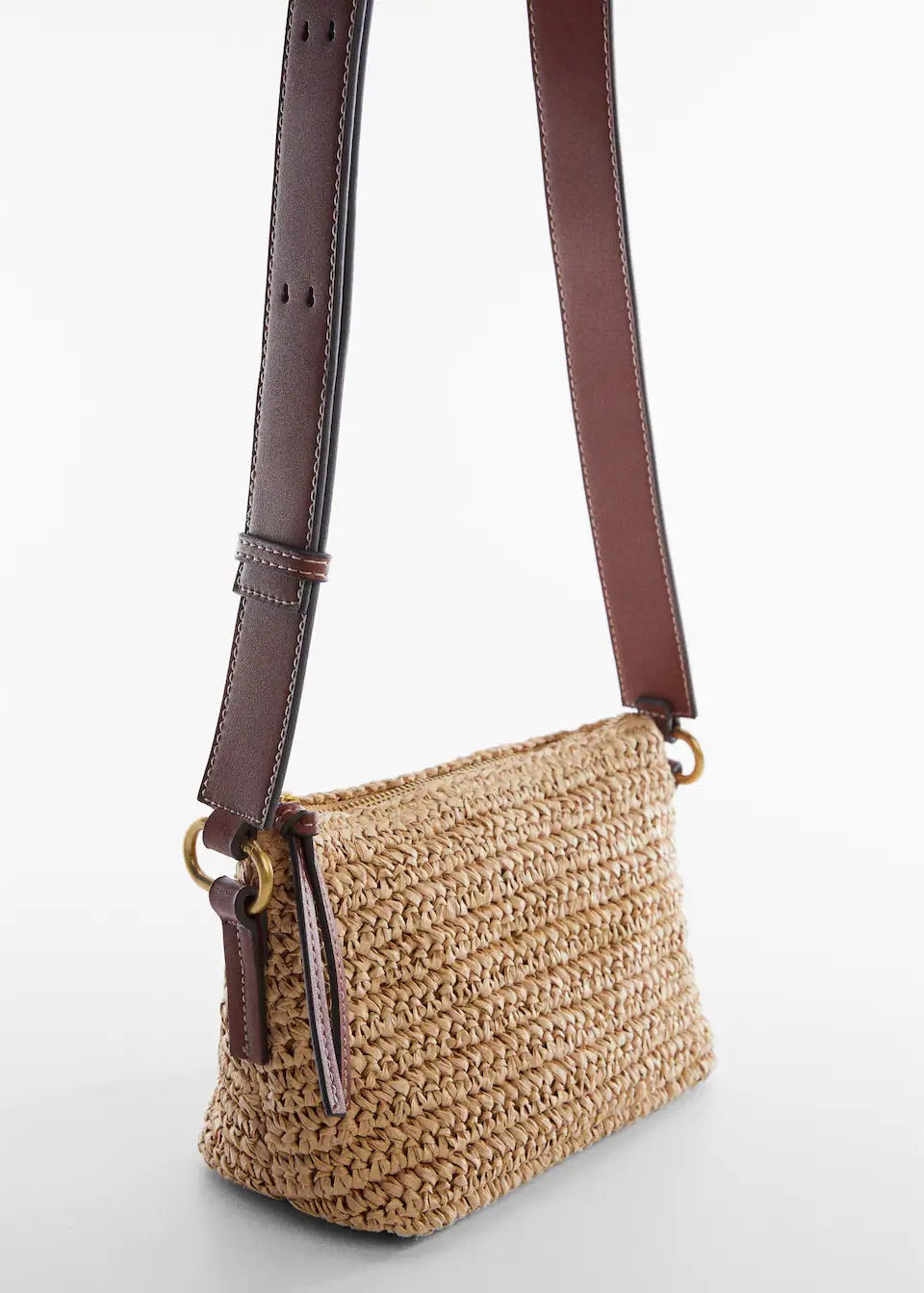 Natural fibre shoulder bag