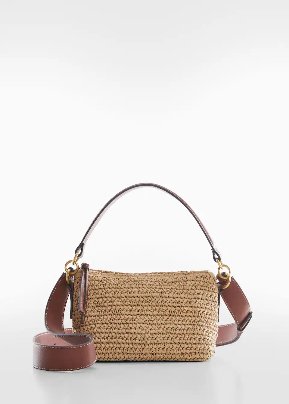 Natural fibre shoulder bag