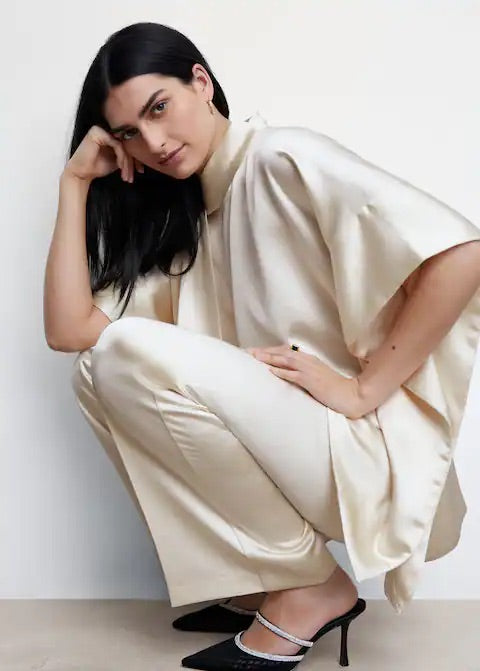 Satin trousers