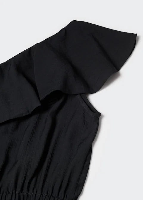 Ruffled asymmetric jumpsuit