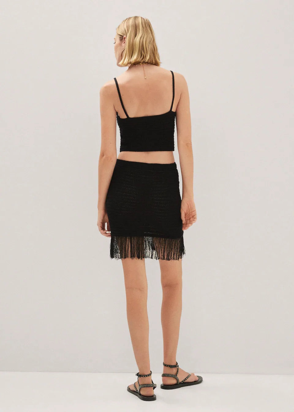 Fringed miniskirt