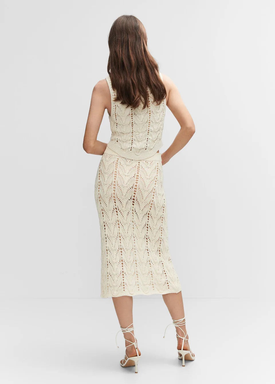 Knitted top with rhinestone detail