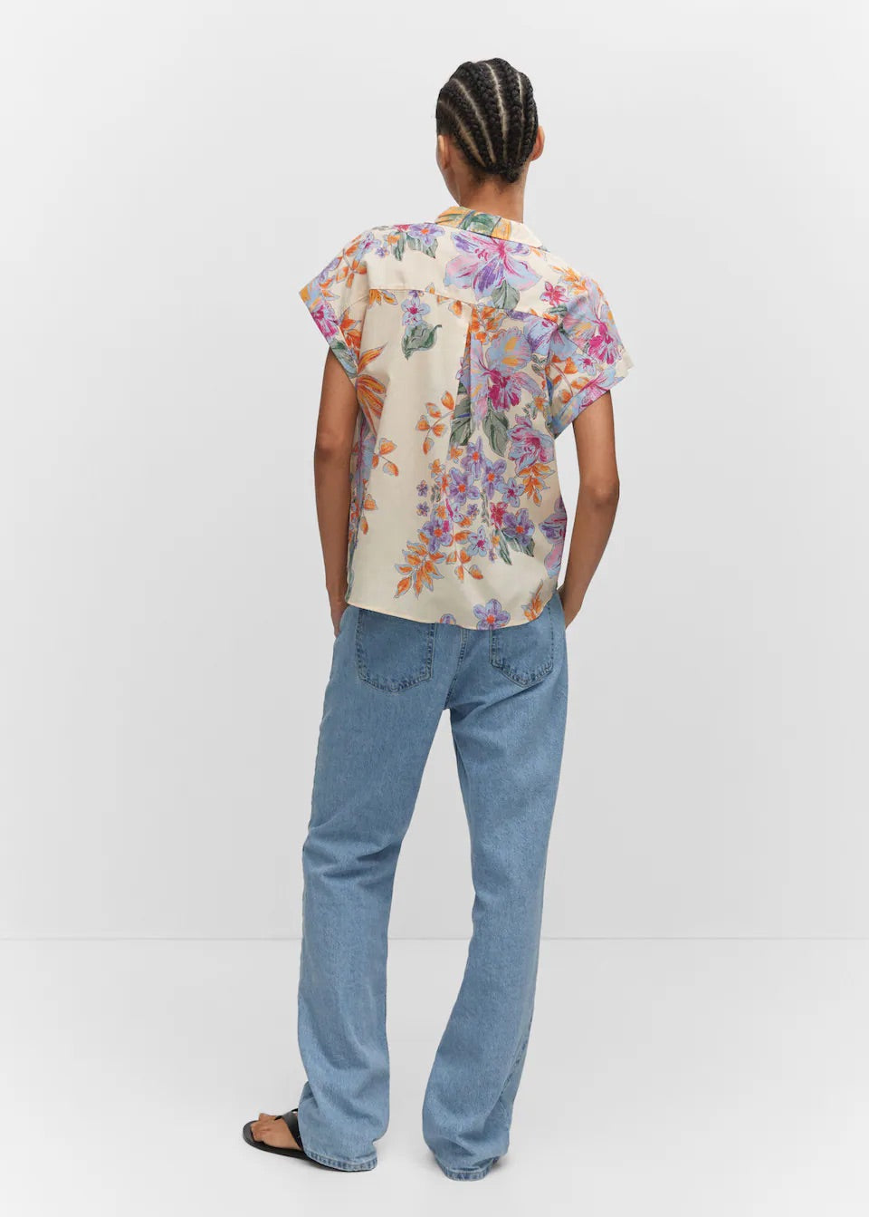 Floral shirt with pockets