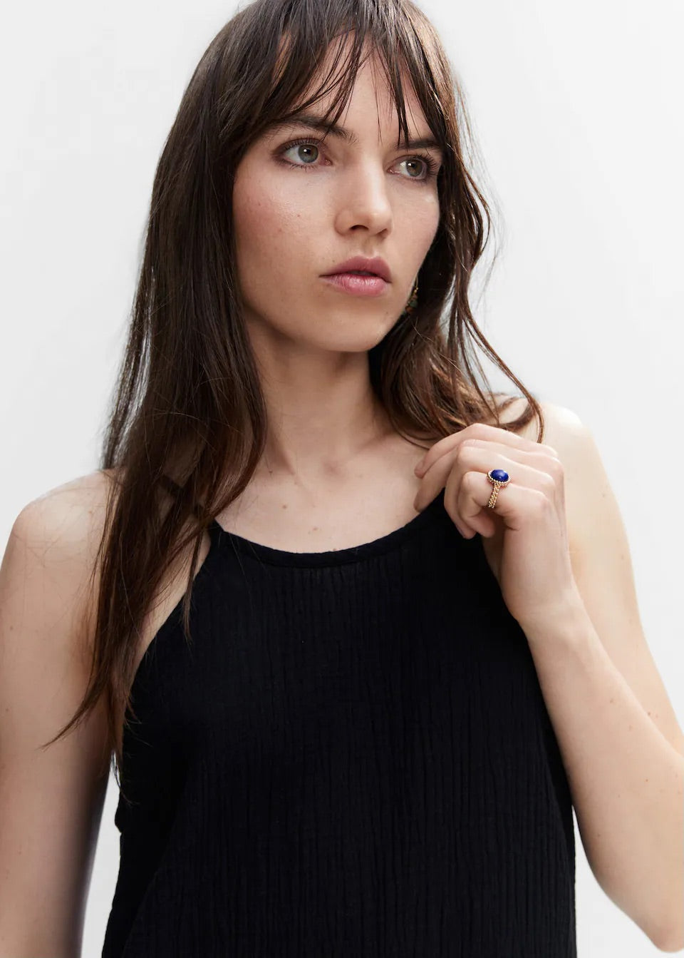 Long dress with embroidered detail