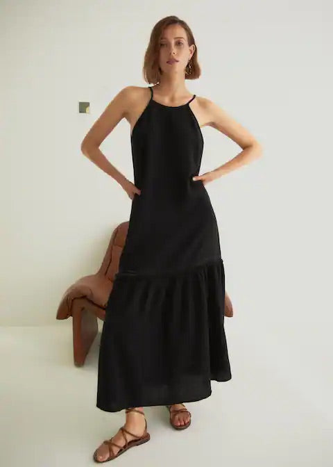 Long dress with embroidered detail