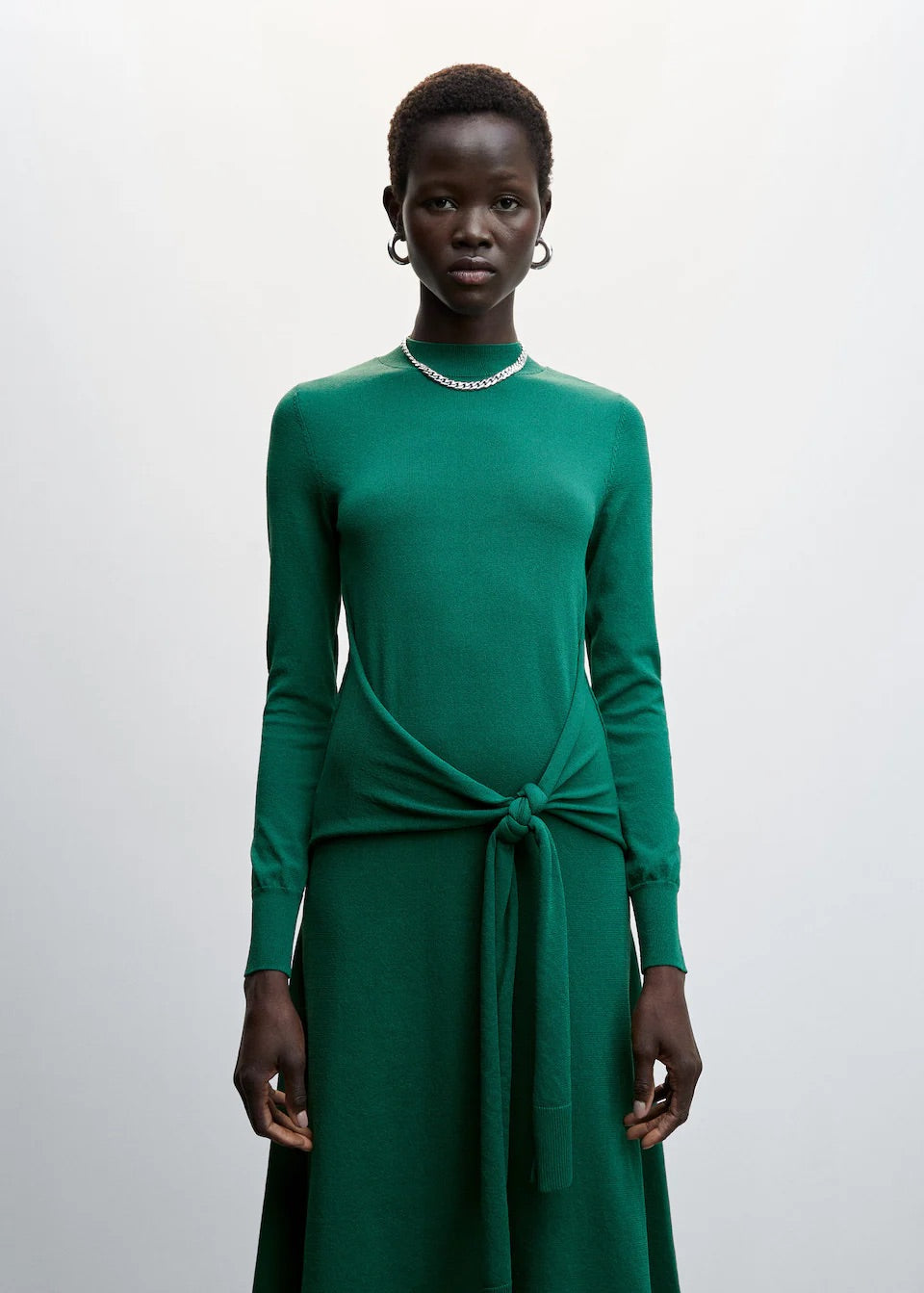 Bow knitted dress