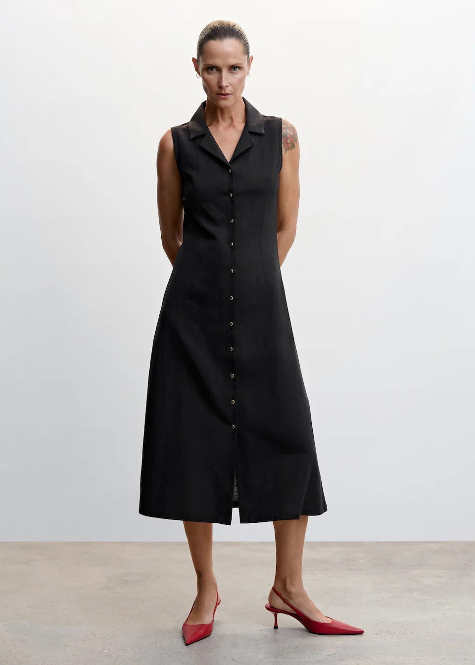 Cotton shirt dress
